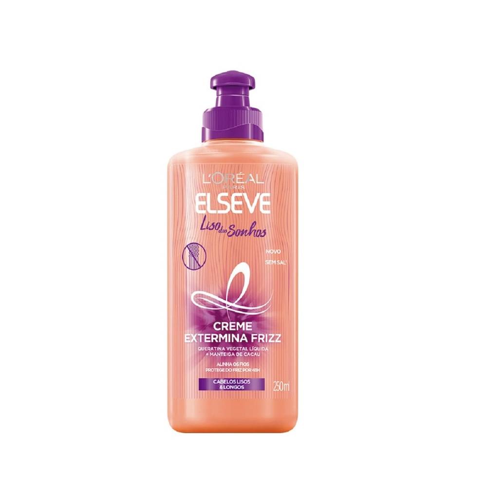 L'oréal paris creme para pentear lisos dos sonhos elseve extermina frizz (250 ml)