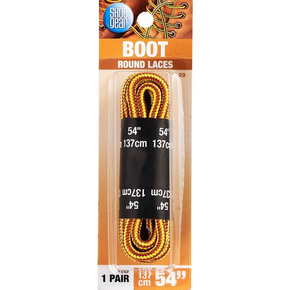 Shoe Gear Nylon Boot Laces 54 Inches Tan Multi