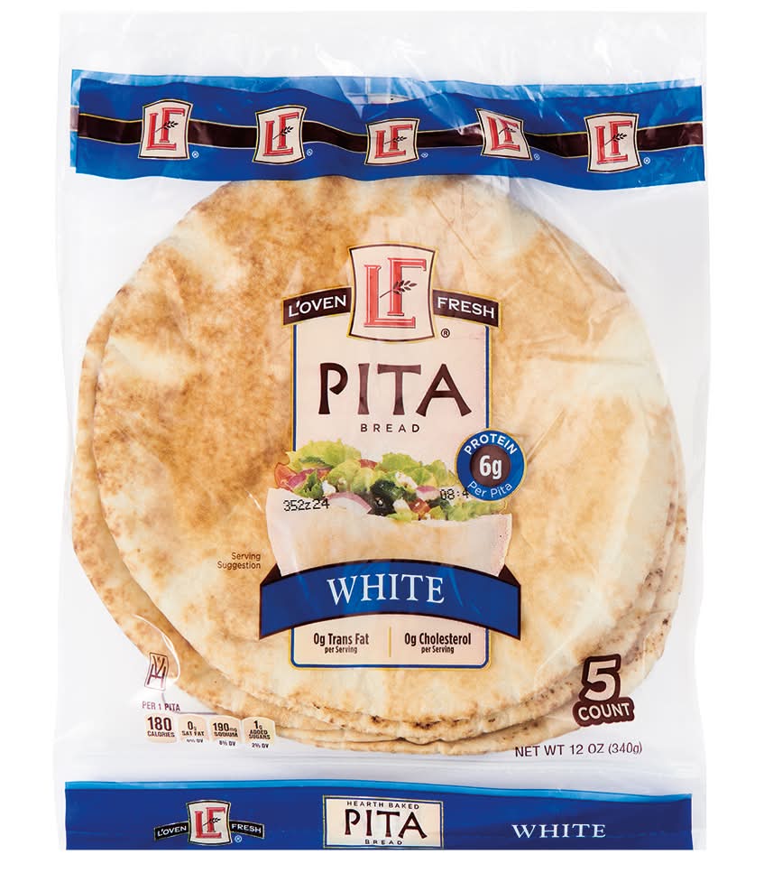 L'oven Fresh White Pita Bread (12 oz, 5 ct)