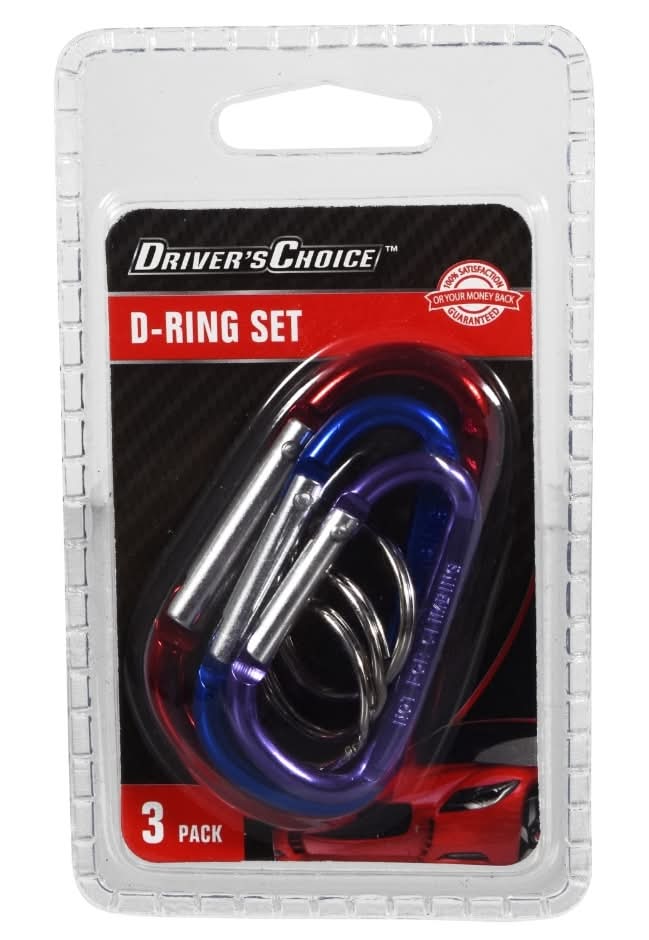 Driver's Choice D Ring Set, Assorted (3 ct)