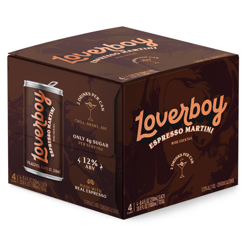 Loverboy Espresso Martini Cocktail (4 pack, 8.4 fl oz)