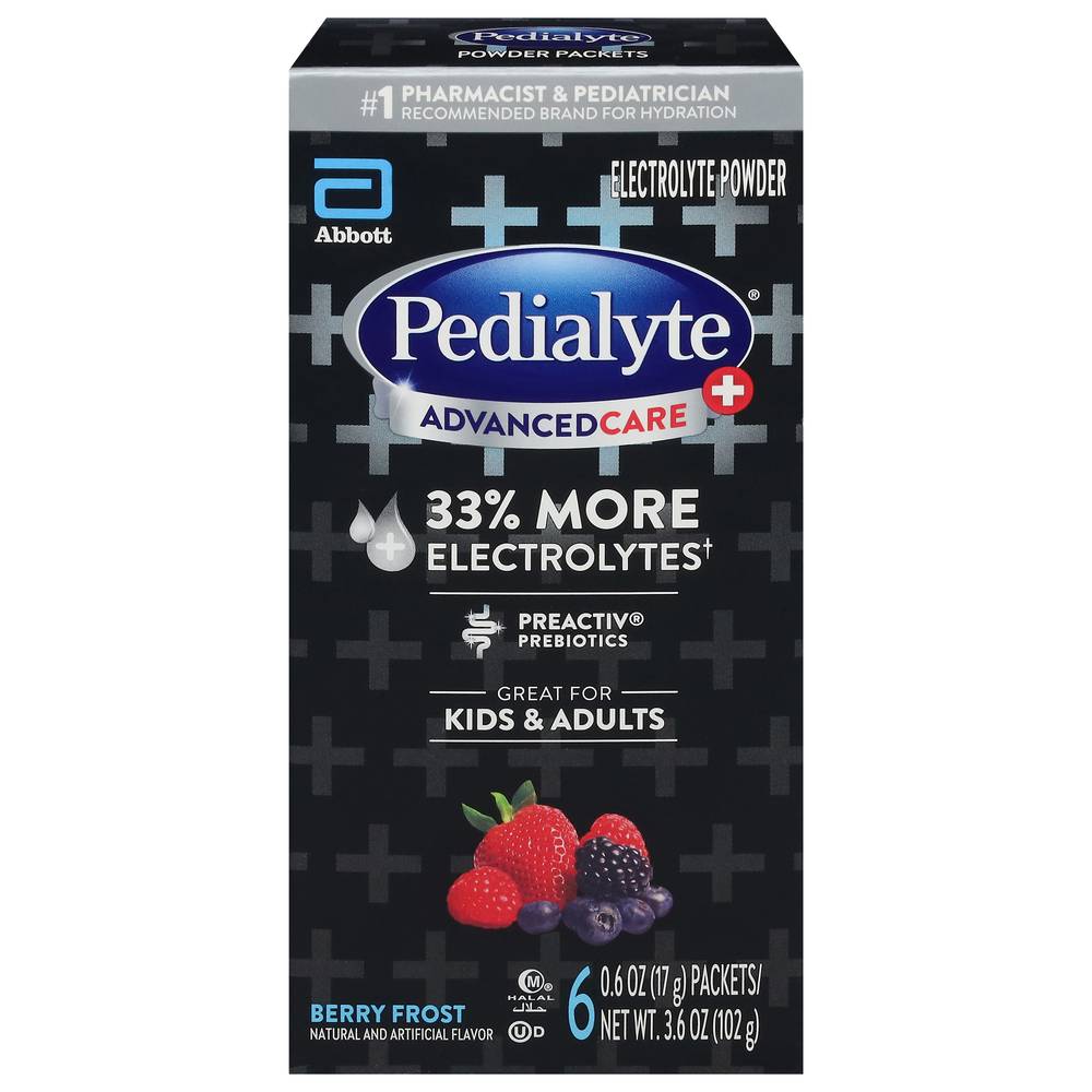 Pedialyte Advanced Care Electrolyte Powder, Berry Frost (3.6 oz)