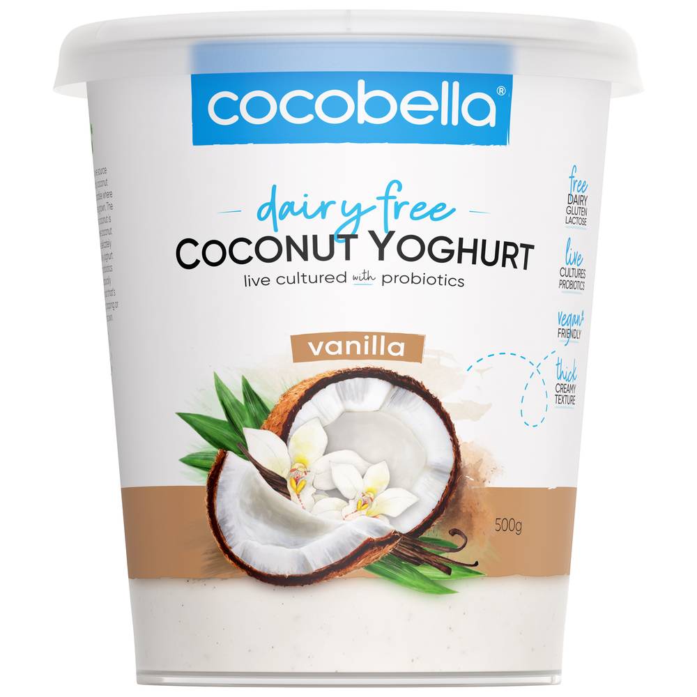 Cocobella Dairy Free Coconut Yoghurt, Vanilla (500g)