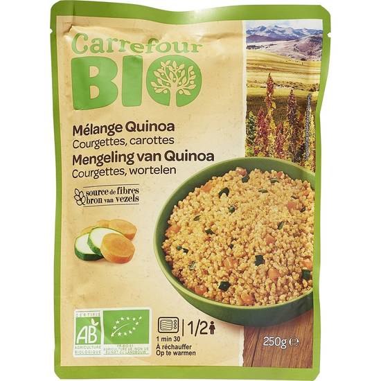 Mélange bio quinoa courgettes carottes CARREFOUR BIO - le paquet de 250g