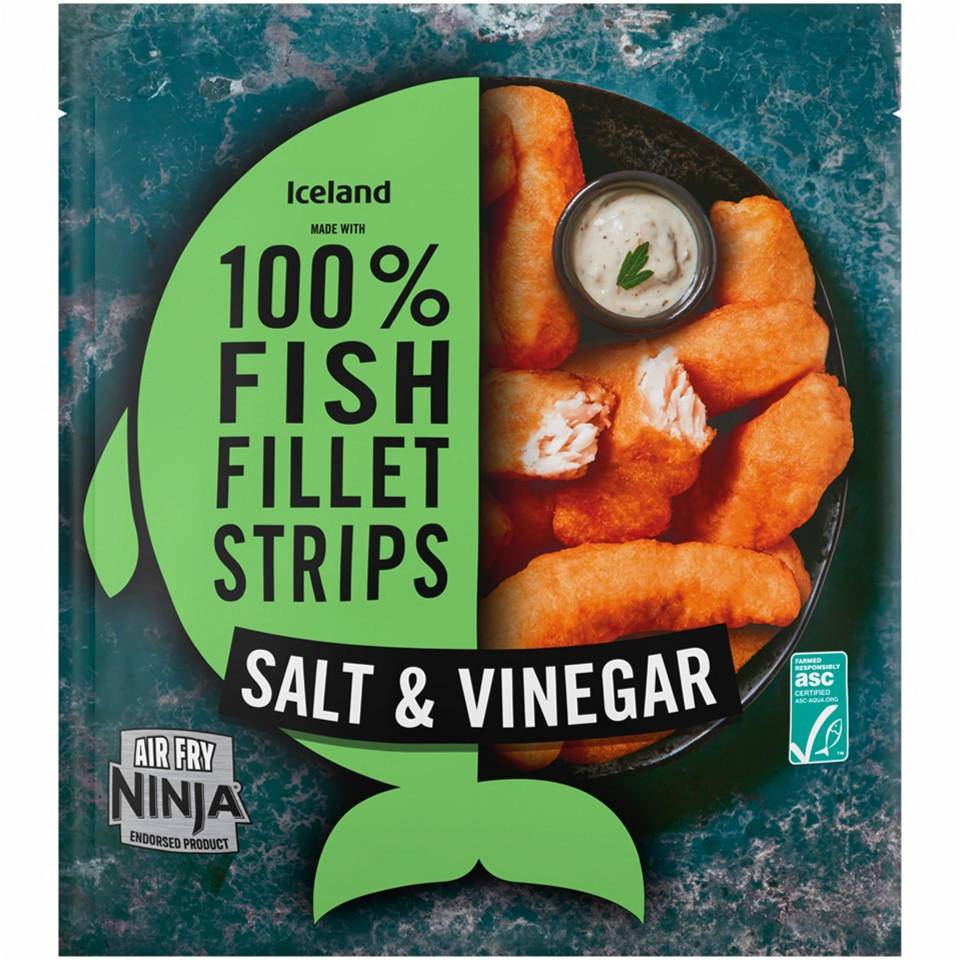 Iceland Salt -Vinegar, Made With 100% Fish Fillet Strips (400g)