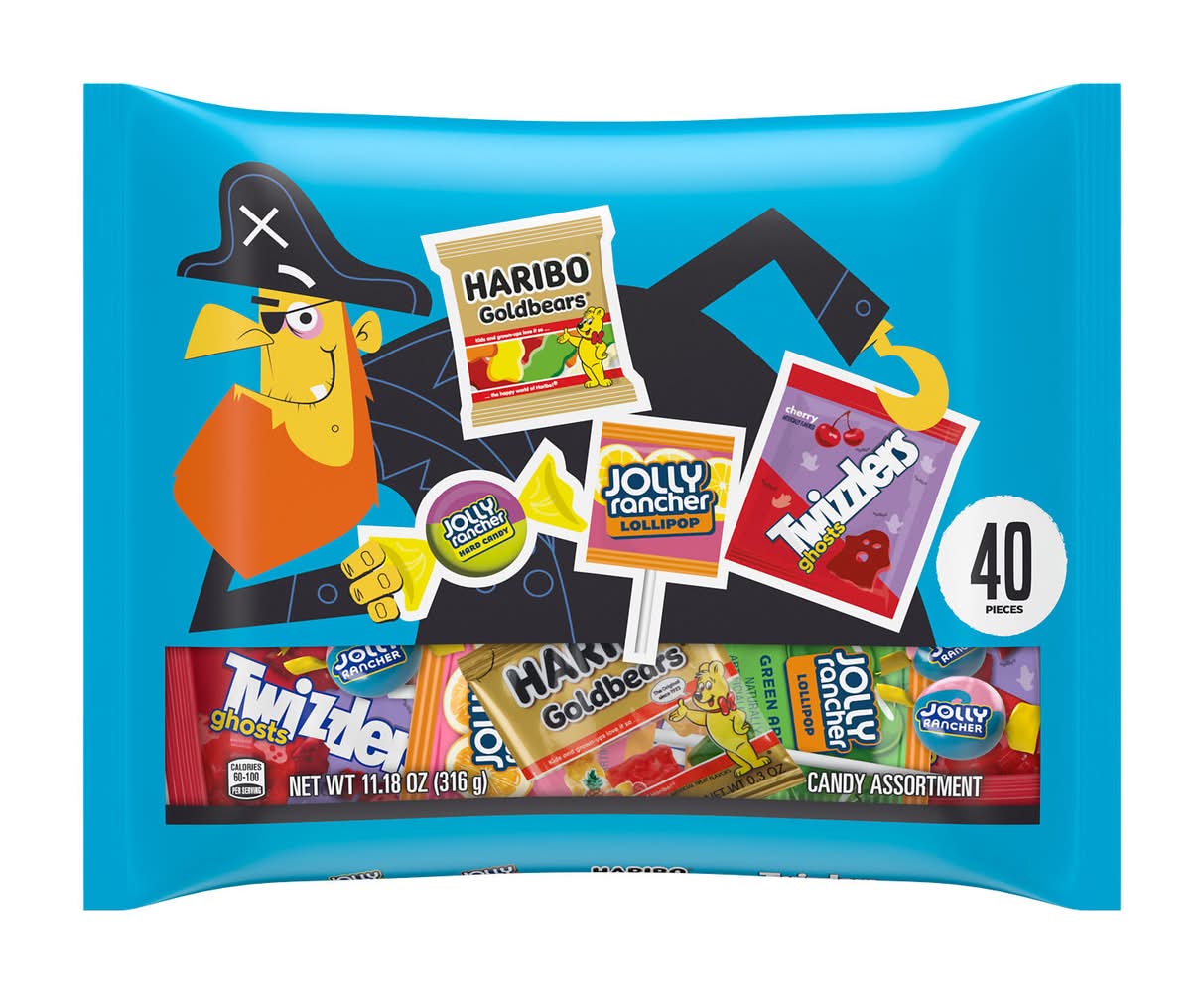 Haribo Fruit Flavored Halloween Candy Bag, Assorted (11.18 oz, 40 ct)