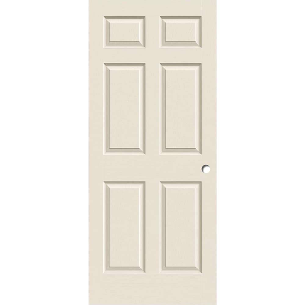 RELIABILT 24-in x 80-in 6-panel Textured Hollow Core Primed Molded Composite Slab Door with Lockset Bore | ABS612850