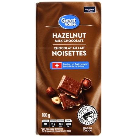 Great Value Hazelnut Milk Chocolate (100 g)