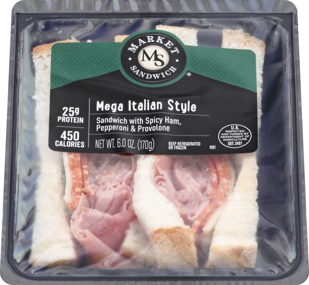 Market Sandwich Mega Italian Style (6 oz)