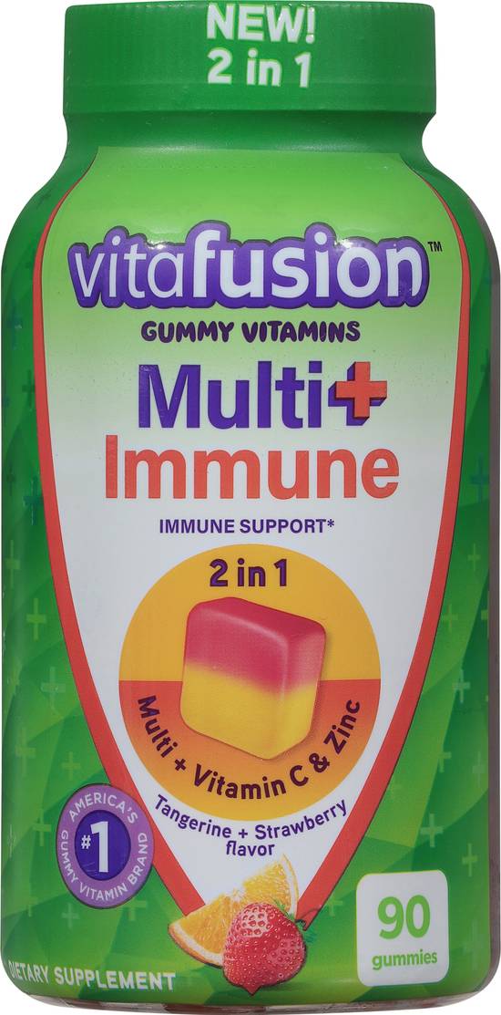 Vitafusion Multi + Immune Tangerine + Strawberry Flavor Gummy Vitamins (90 ct)