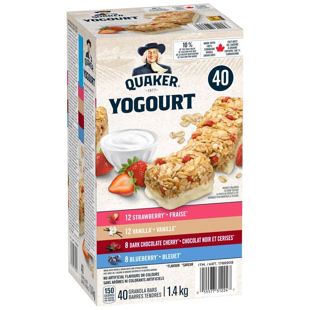 Quaker - Barres Tendres Yogourt, 40 × 35 G