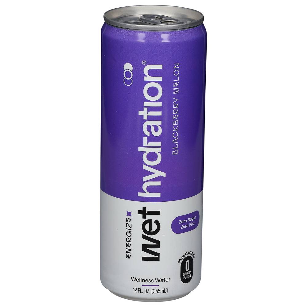 Wet Hydration Energize Wellness Water, Blackberry - Melon (12 fl oz)