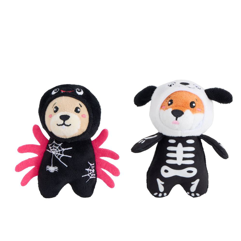 Pet Halloween Spider/Skeleton Costume Character Dog Toys (2 ct) (multicolor)