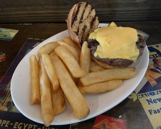 Order Cheesy Mushroom Burger #16 food online from Lindburgers store, Jupiter on bringmethat.com