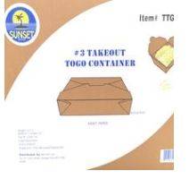 Sunset - #3 To Go Containers, Kraft Paper (1X200|1 Unit per Case)