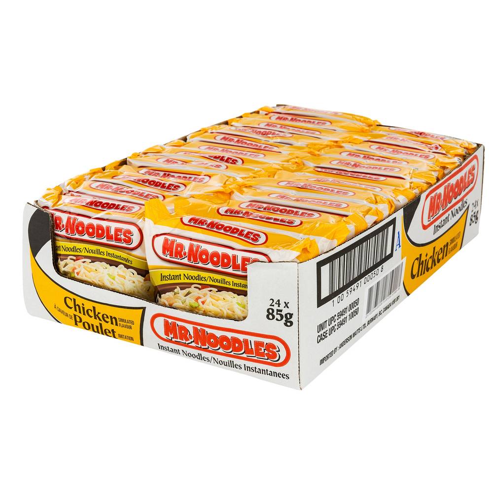 Mr. Noodles Chicken Flavour Flat Instant Noodles, 24 X 85 G