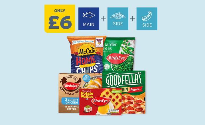 £6: Freezer Fillers Meal Deal (1 Main + 2 Sides)