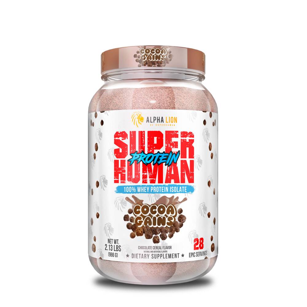 Superhuman 100% Whey Protein Isolate - Cocoa Buffs Chocolate Cereal Flavor - 28 servings (1 Unit(s))