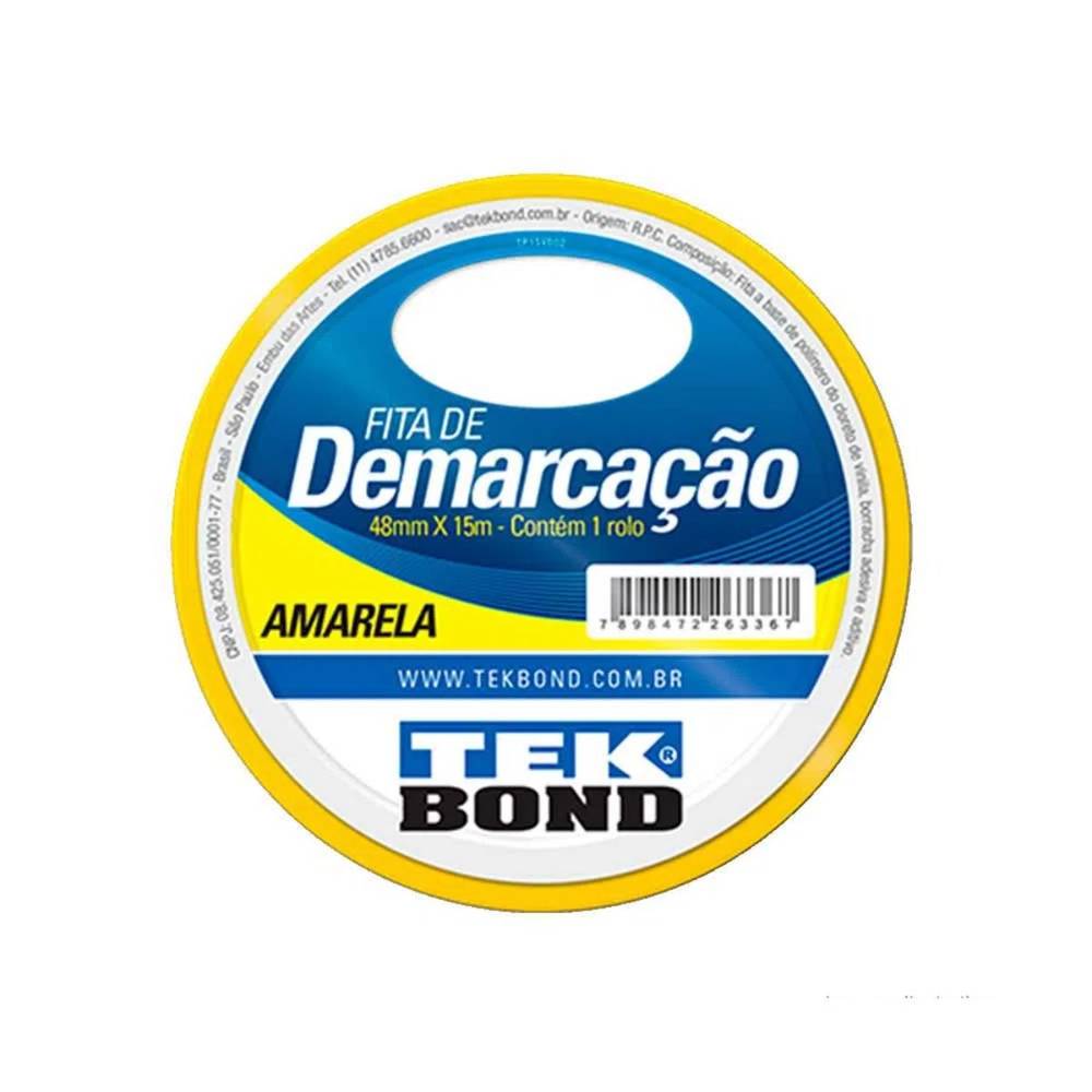 Tekbond fita demarcação amarela 48mmx15m (un)