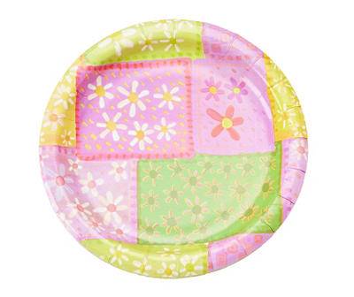 Floral Patchwork Paper Plates (12 ct)