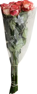 Overjoyed Boutique Rose Yellow Orange Guar 12 Stem - Each