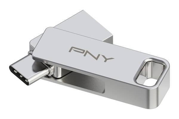 PNY DUO LINK USB 3.2 Type-C Dual Flash Drive, 64GB, Silver