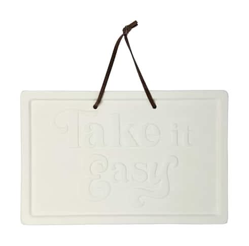 Jonathan Adler X Michaels 10" X 6.5" Take It Easy Diy Ceramic Plaque