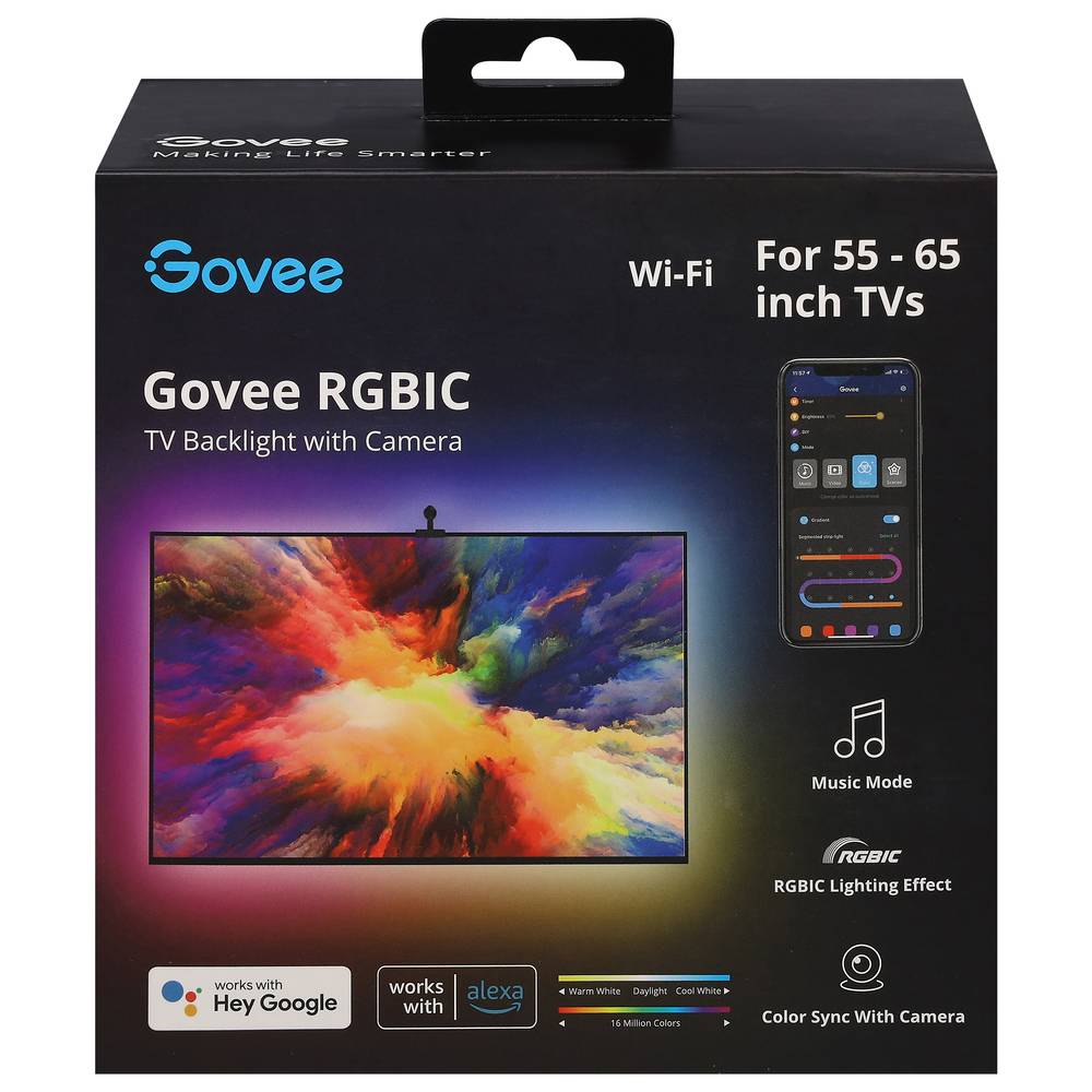 Govee Rgbic 55-65 Inch Tvs Tv Backlight With Camera