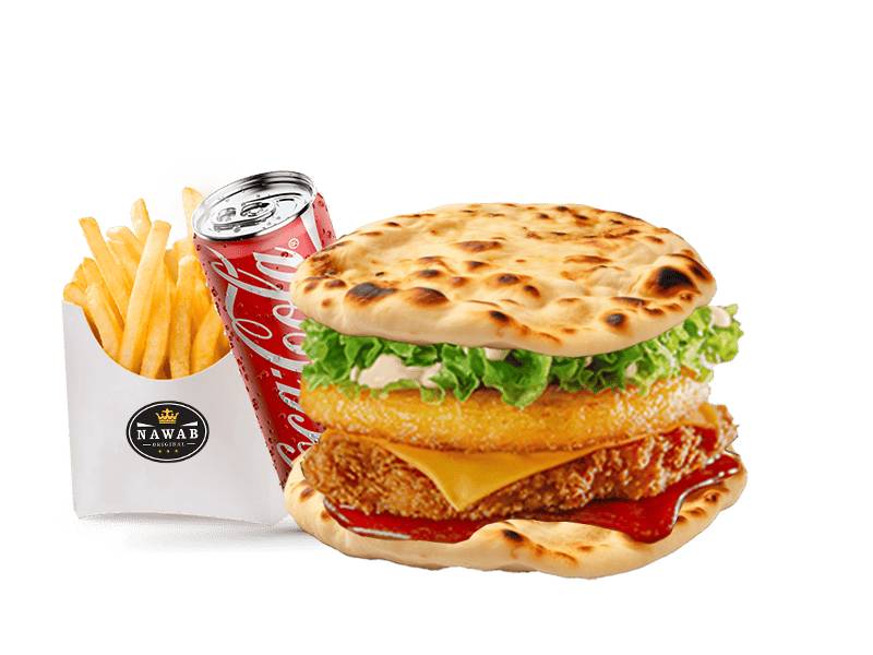 Menu naan burger tower