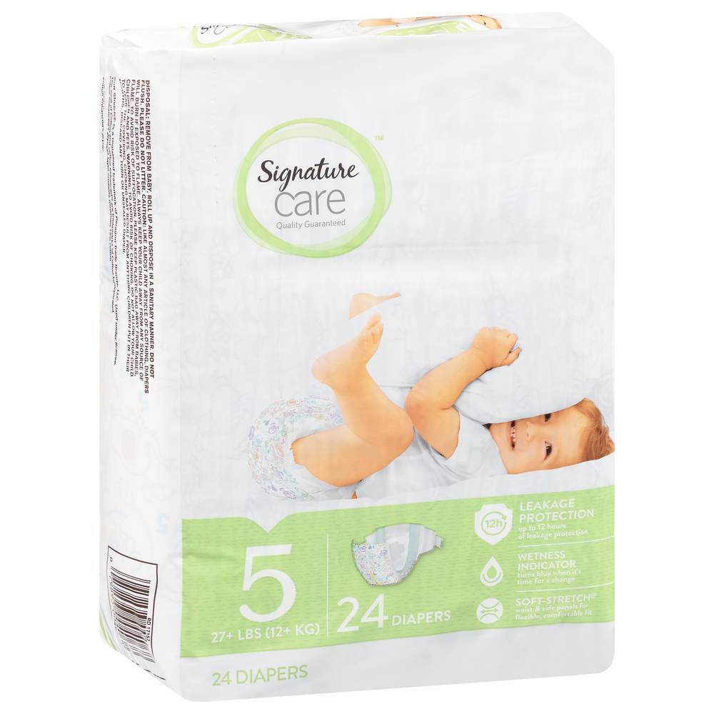 Signature Care Diapers Size 5 (24 ct)