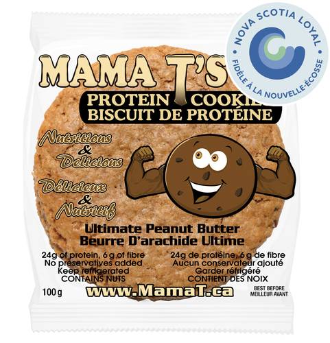 Mama T'S Biscuits Protéinés Au Beurre D'Arachide Ultime 100 G / Mama T Protein Cookie Ultimate Peanut Butter 100 g