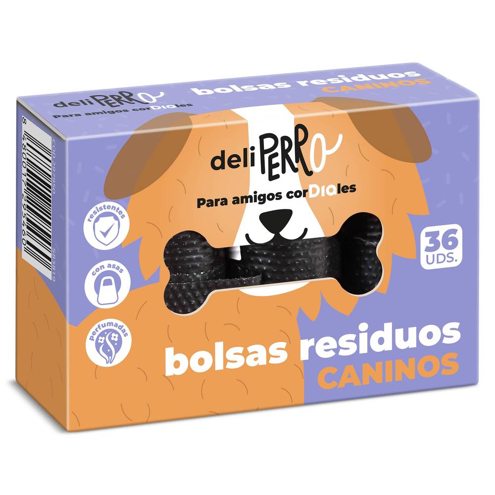 Bolsas Para Residuos Caninos Con Asas Deliperro De Dia Caja 36 Unidades