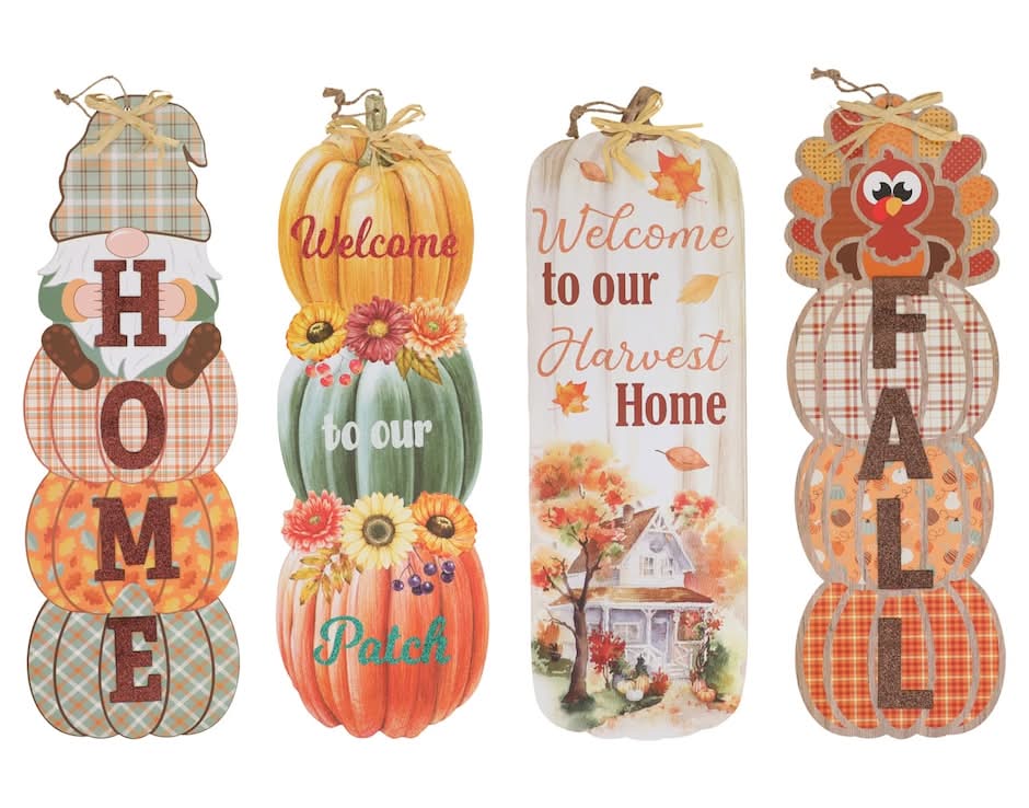 Long Harvest Hanging Signs, 23.40x5.8 in