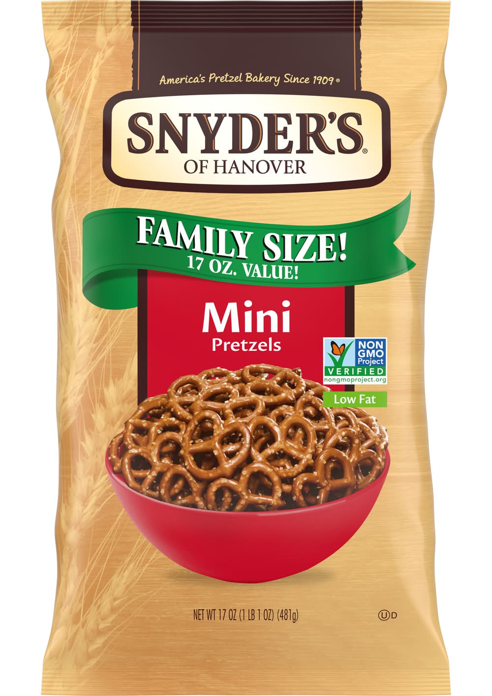 Snyder's of Hanover Mini Pretzels Family Size (17 oz)