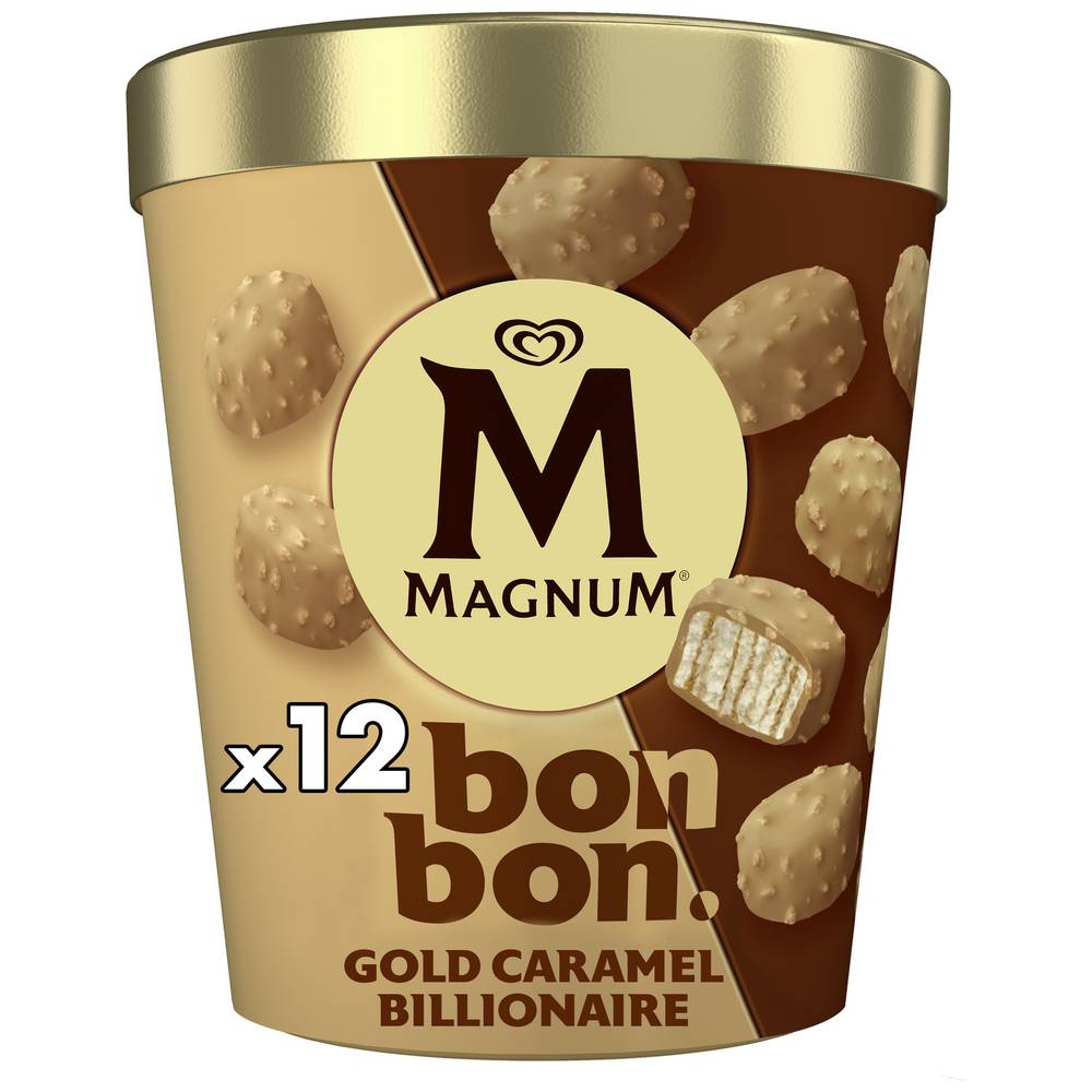 Magnum - Glace bonbon dessert glacé billionaire, caramel doré (12)