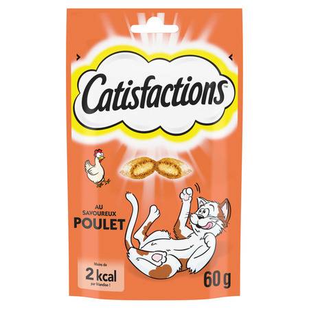 Friandise pour chat au poulet CATISFACTIONS - le sachet de 60 g