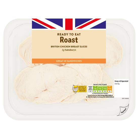 SAVE £1.08 Sainsbury's Roast British Cooked Breast Chicken Slices 180g