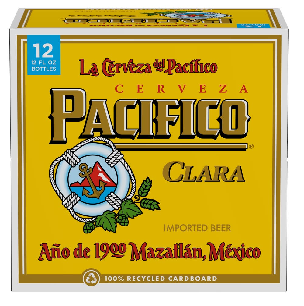 Pacifico Clara Cerveza Beer (12 pack, 12 fl oz)