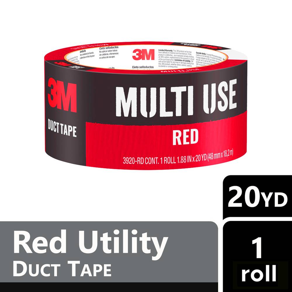 3M Red Rubberized Duct Tape 1.88-in x 20 Yard(s) | 3920-RD