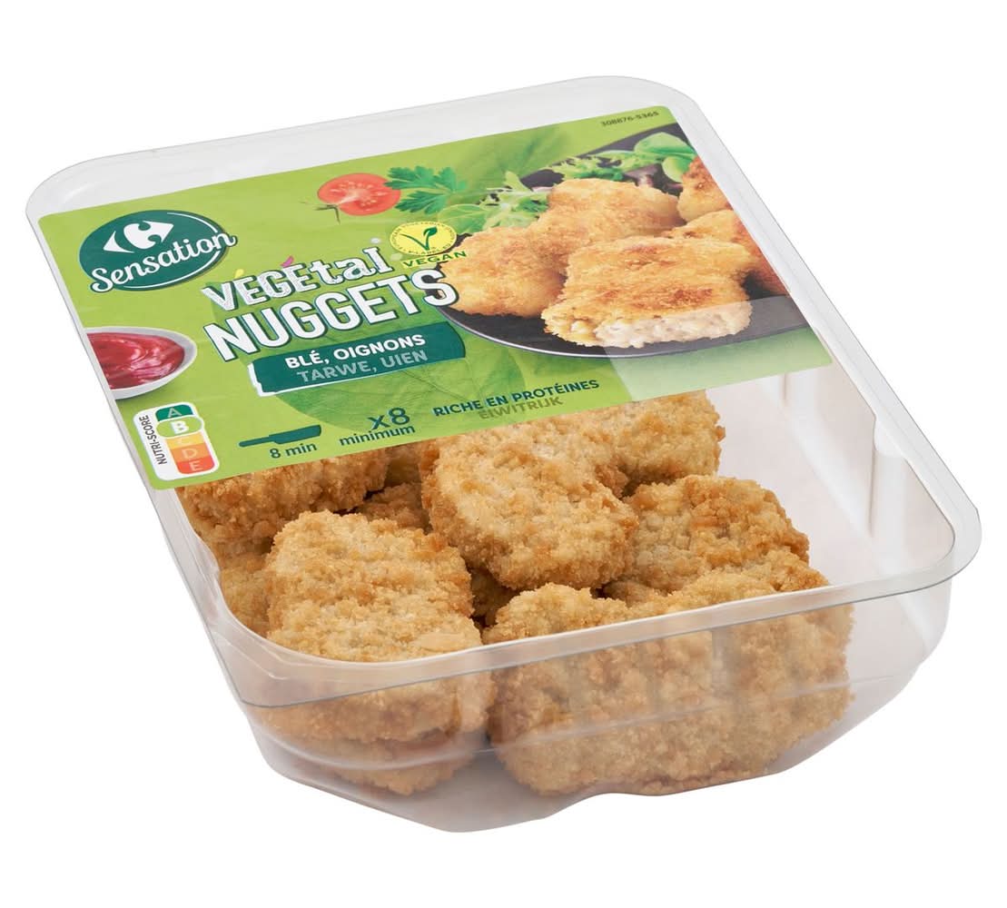Carrefour Sensation Végétal Nuggets Blé, Oignons 200 g