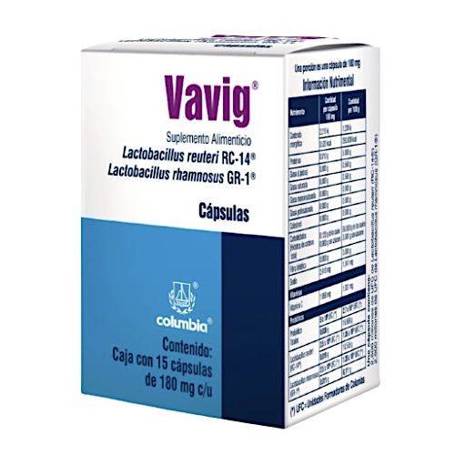 Columbia vavig cápsulas 180 mg (15 piezas)