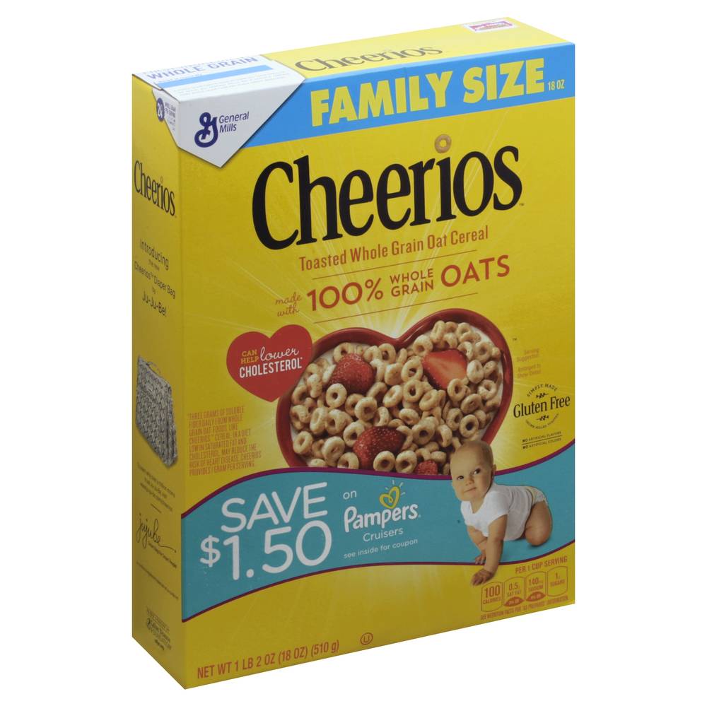 Cheerios Family Size Toasted Whole Grain Oat Cereal (18 oz)