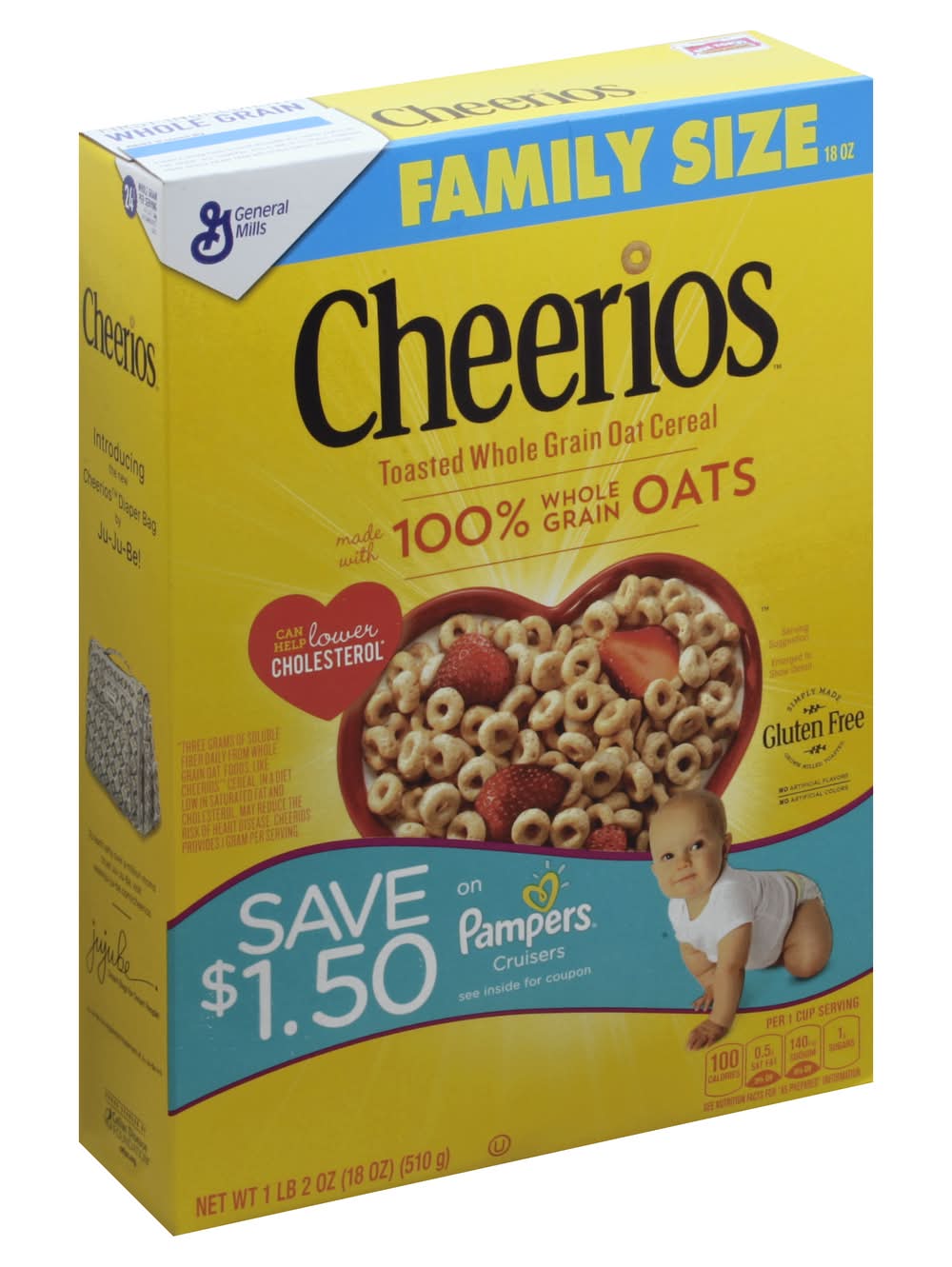 Cheerios Family Size Toasted Whole Grain Oat Cereal (18 oz)