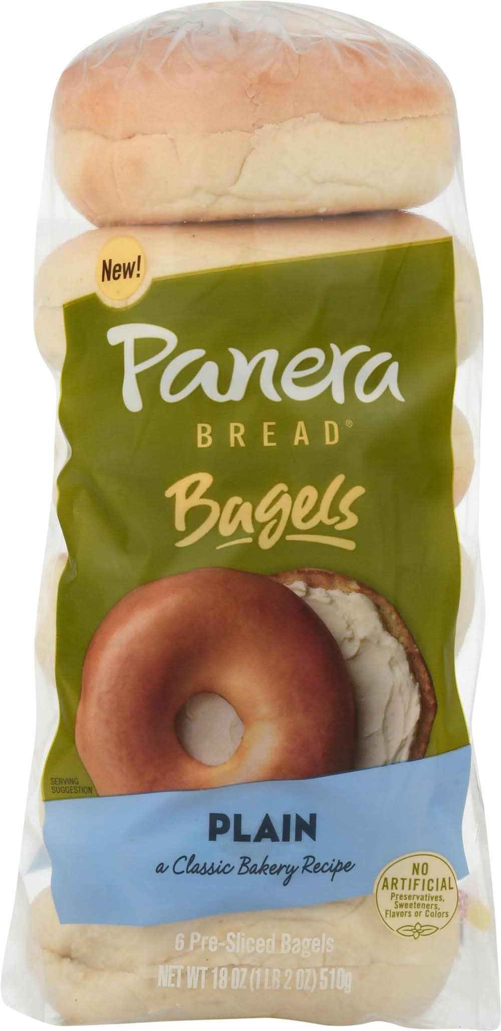 Panera Bread Plain Pre Sliced Bagels (18 oz, 6 ct)