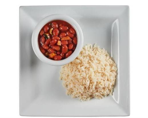 Arroz Blanco y Habichuelas Rosadas