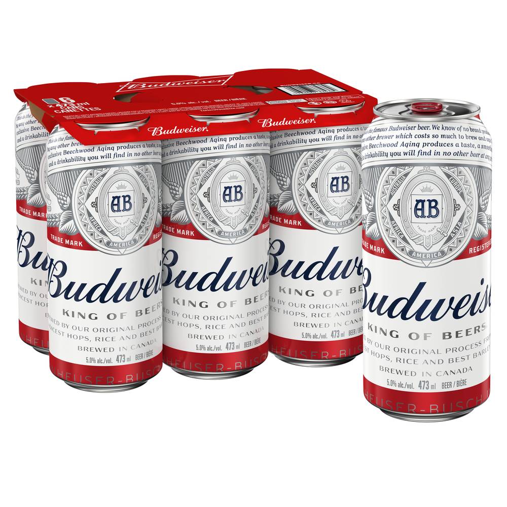 Budweiser Beer Cans (6 x 473 ml)