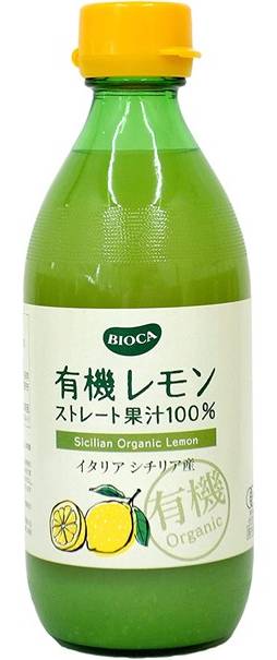 ビオカ　有機レモン　ストレート果汁　360ml　J-372