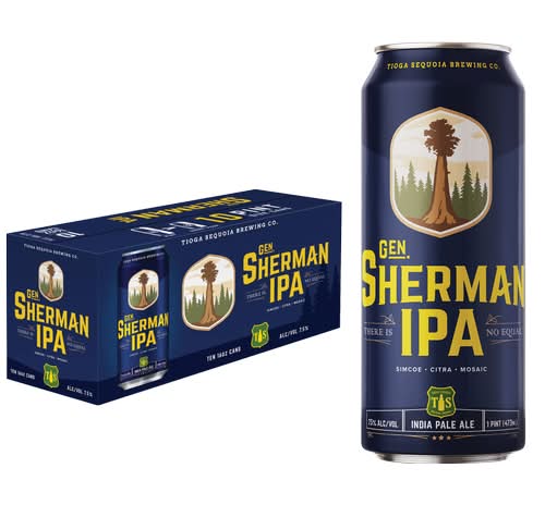 Tioga Sequoia Brewing Co. General Sherman Ipa Beer (4 x 16 fl oz)