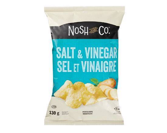 NOSH & CO POTATO CHIPS SALT & VINEGAR 130 GR