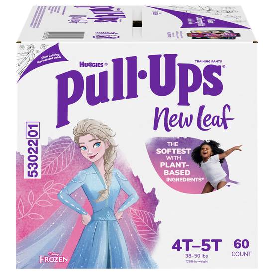 Huggies Pull-Ups New Leaf Girls' Disney Frozen Potty 4t-5t Training Pants (60 ct)